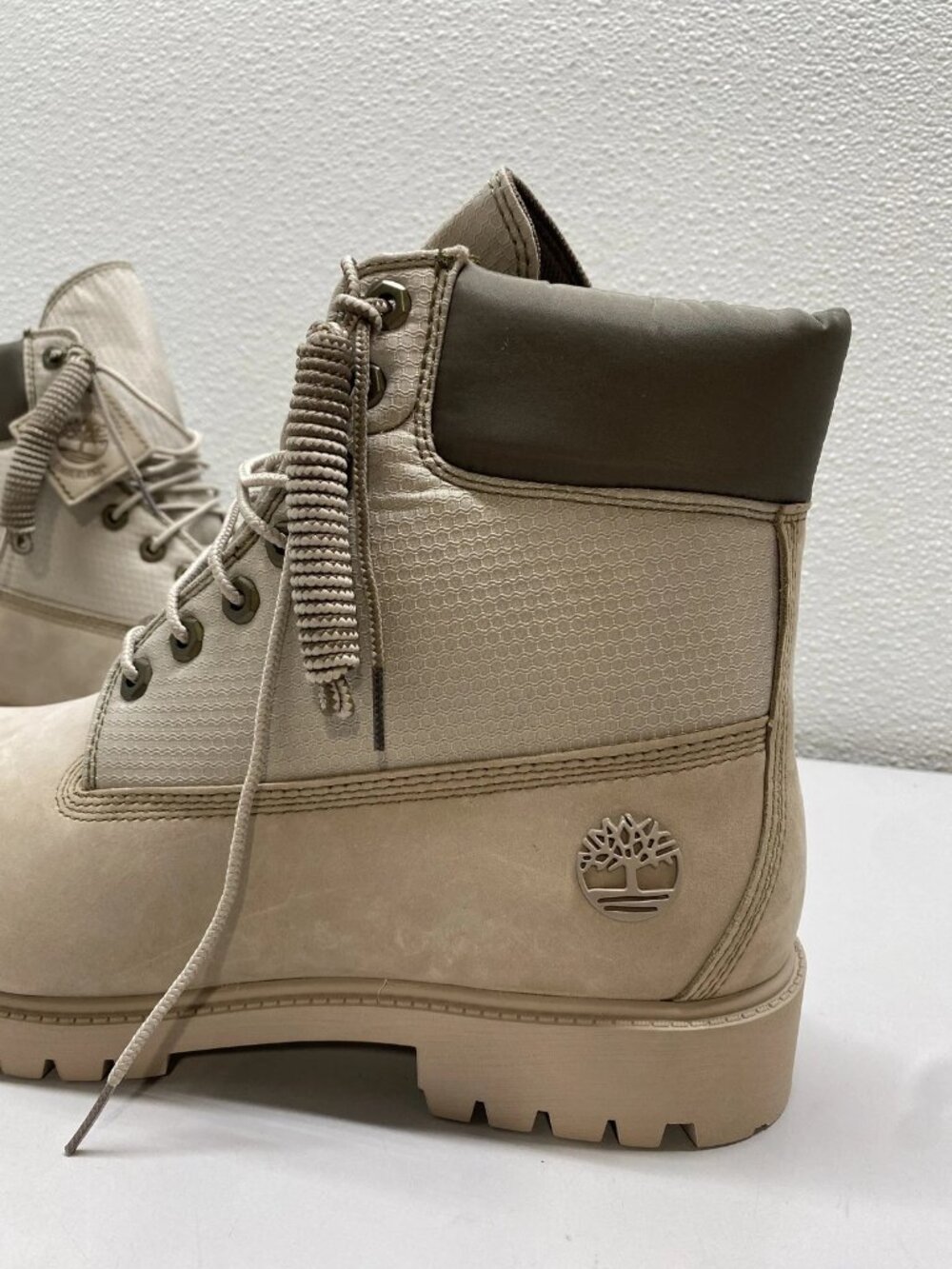 Timberland Mens Heritage 6" Waterproof Leather Nylon Boots Size 11.5 M Beige - Picture 6 of 14
